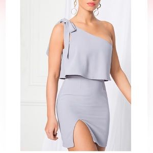 Grey superdown jenna one shoulder dress
